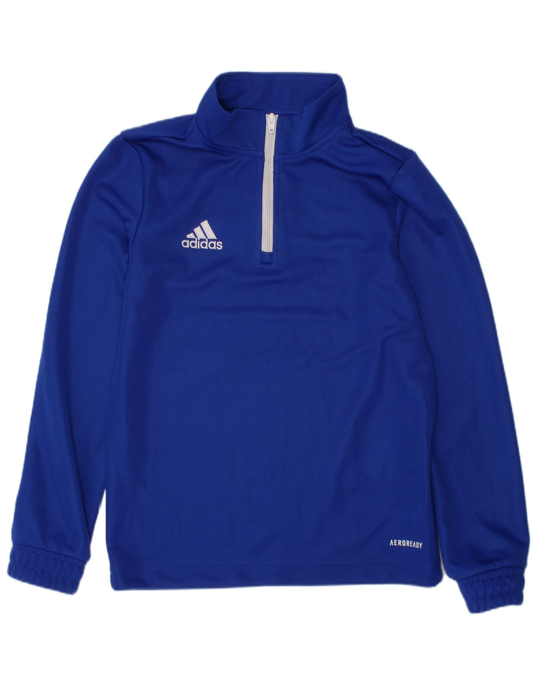 ADIDAS Meninos Aeroready Zip Neck Pullover Treino Top 7-8 Anos Azul