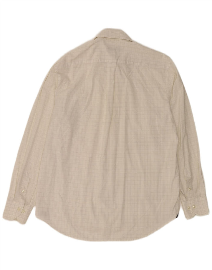 Camisa masculina XL branca xadrez de algodão Best Company