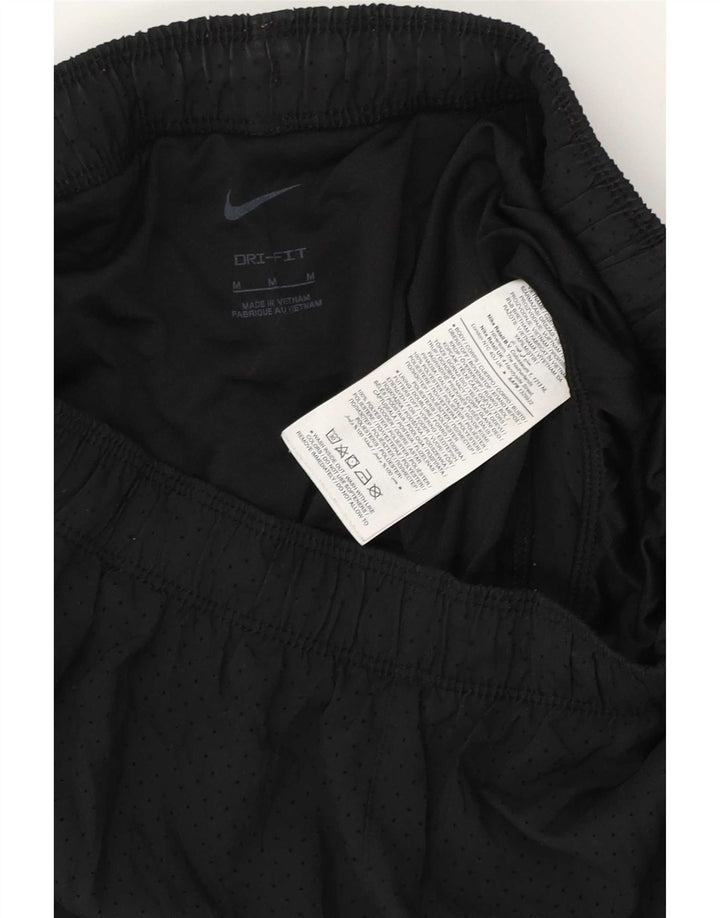 Shorts esportivos femininos Nike Dri Fit UK 12 poliéster preto médio