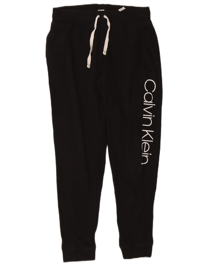 Calça esportiva feminina CALVIN KLEIN com estampa gráfica, calça jogger médio preto