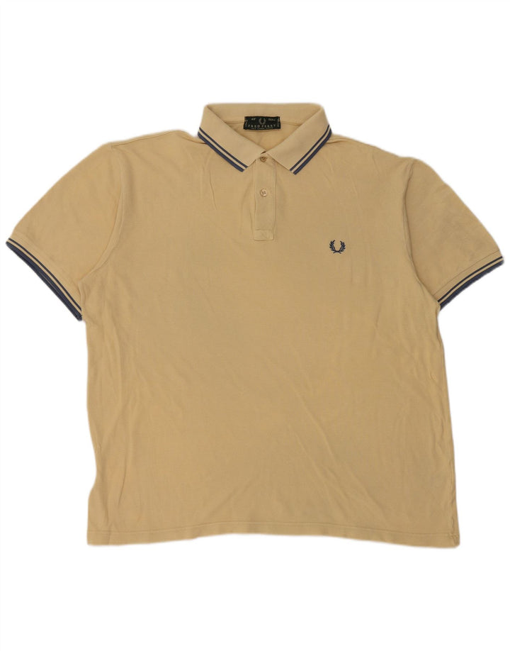 Camisa polo masculina Fred Perry XL algodão amarelo