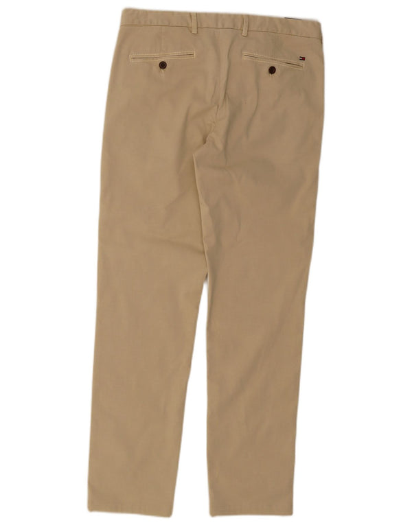 Tommy Hilfiger Calça Chino Masculina Reta W32 L34 Algodão Bege