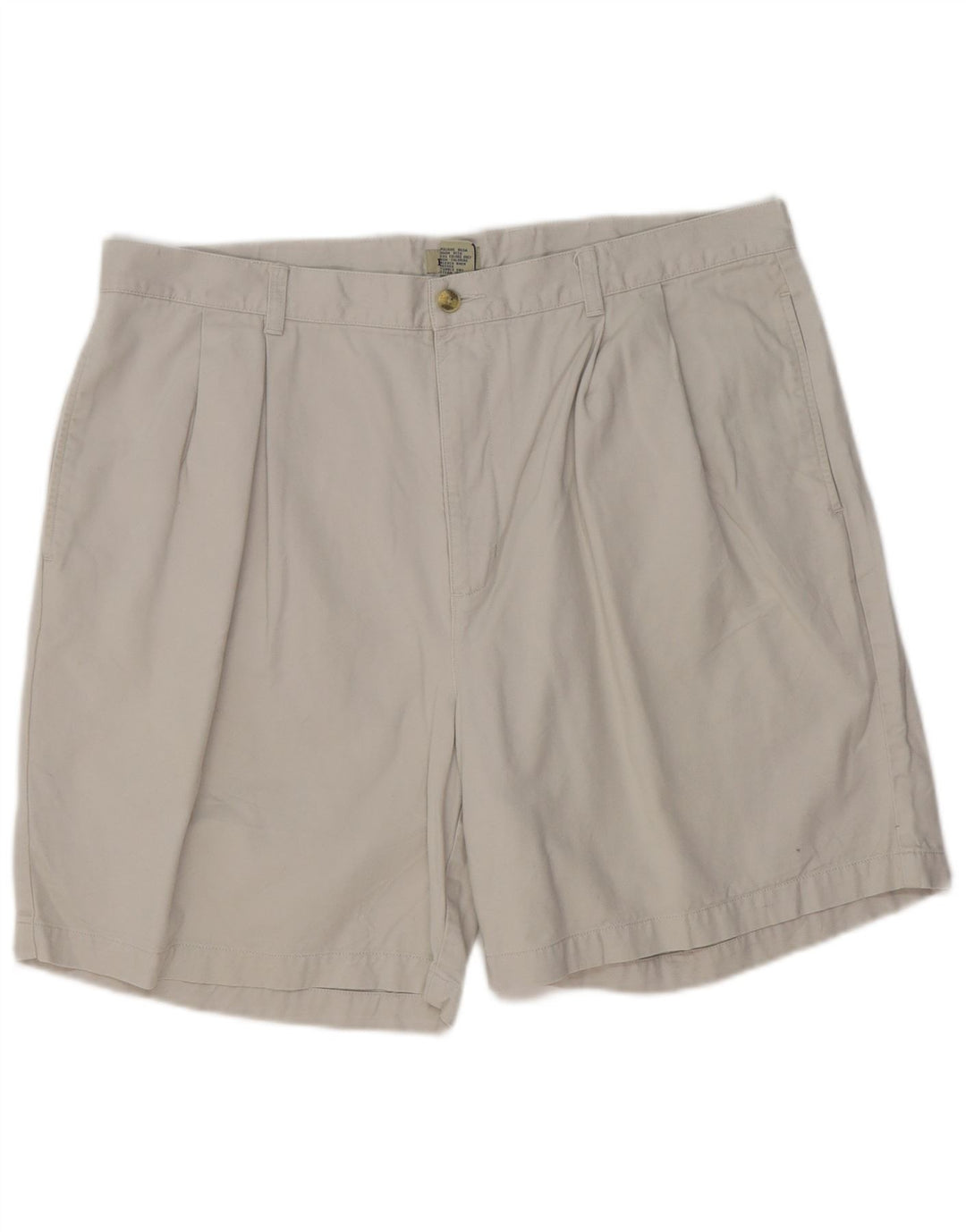 Izod Mens Pegged Chino Shorts W38 XL Algodão Cinza
