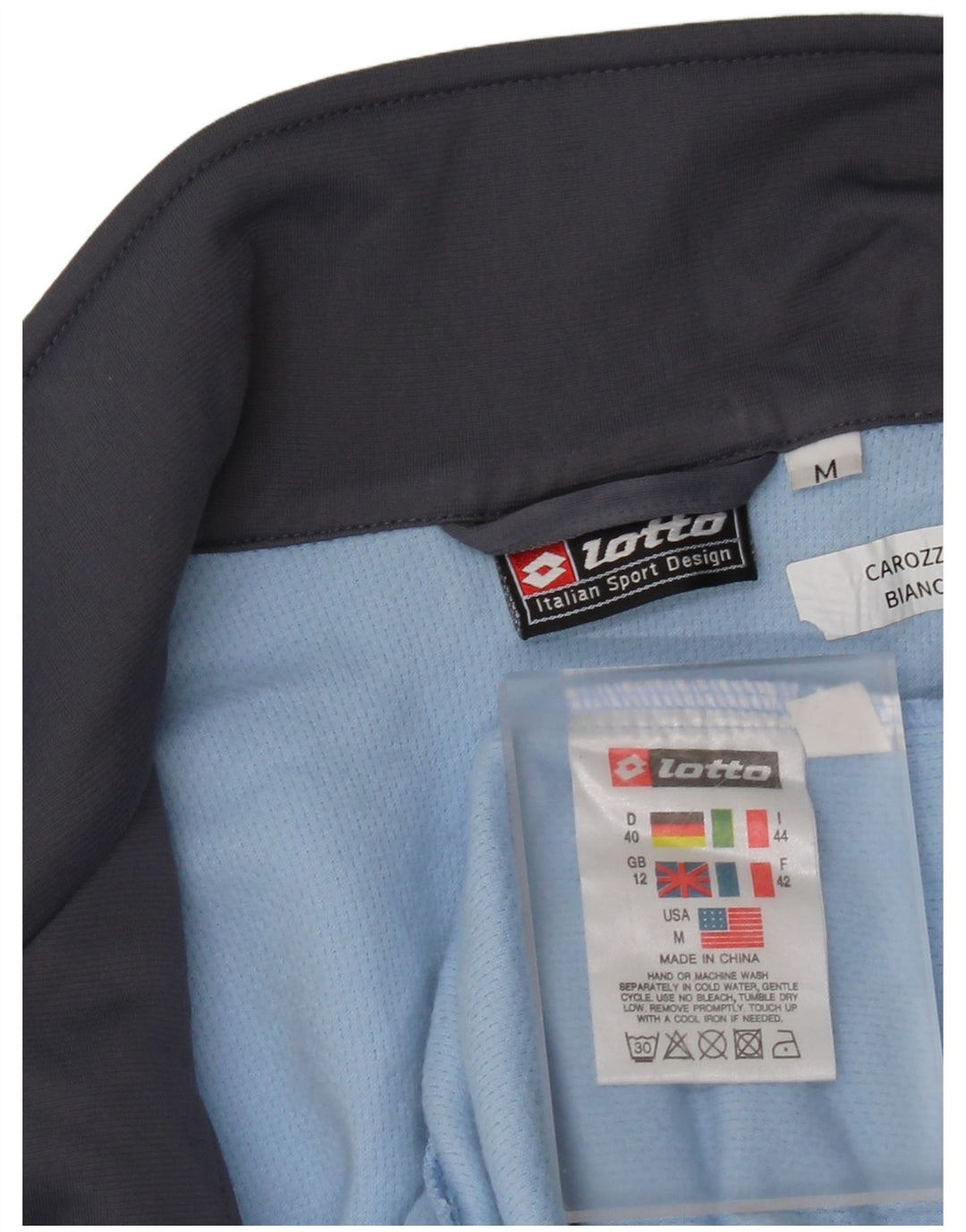 Lotto Womens Tracksuit Top Jacket UK 12 Medium Blue Colourblock Poliéster