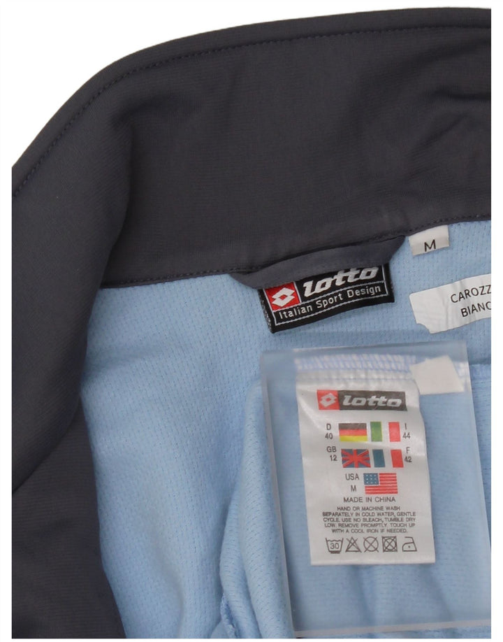Lotto Womens Tracksuit Top Jacket UK 12 Medium Blue Colourblock Poliéster