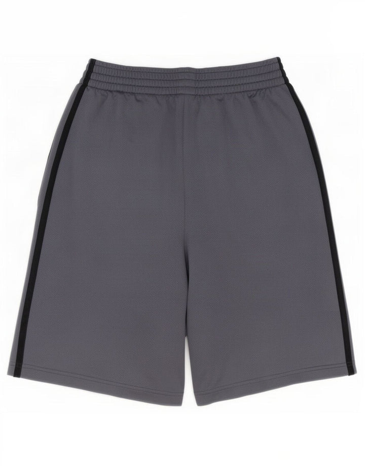 Shorts esportivos masculinos Adidas pequeno poliéster cinza