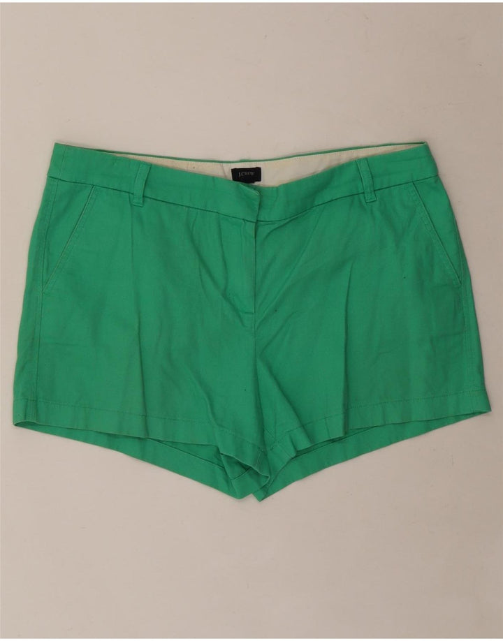 J. CREW Shorts chino feminino US 14 XL W36 algodão verde