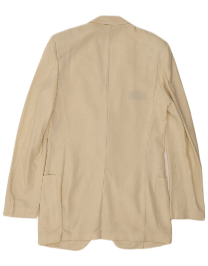Jaqueta blazer masculina Lebole com 2 botões UK 36 pequena off white