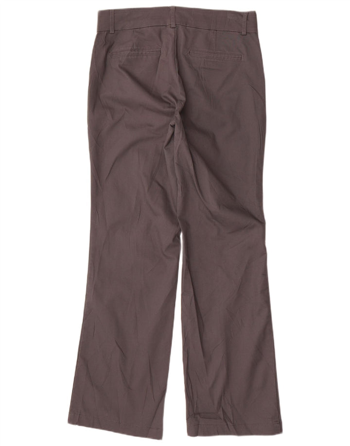 Calça feminina reta casual DOCKERS US 4 pequena W30 L30 poliéster cinza