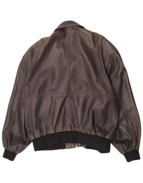 Jaqueta de couro masculina Liberty IT 54 2XL couro marrom