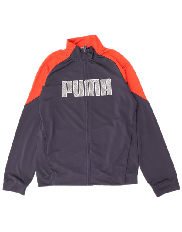 Jaqueta Puma Boys Graphic Tracksuit Top 13-14 anos Azul marinho Colorblock