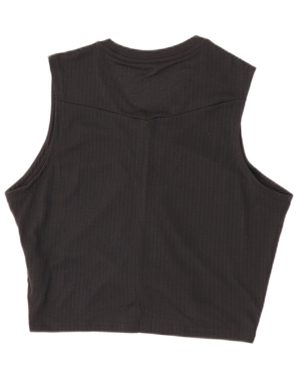 Nike Womens Yoga Crop Vest Top UK 18 XL Preto Poliéster