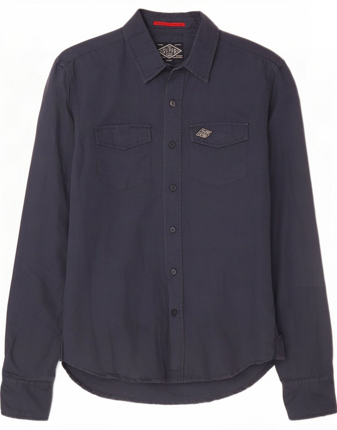 Camisa masculina Superdry grande algodão azul marinho