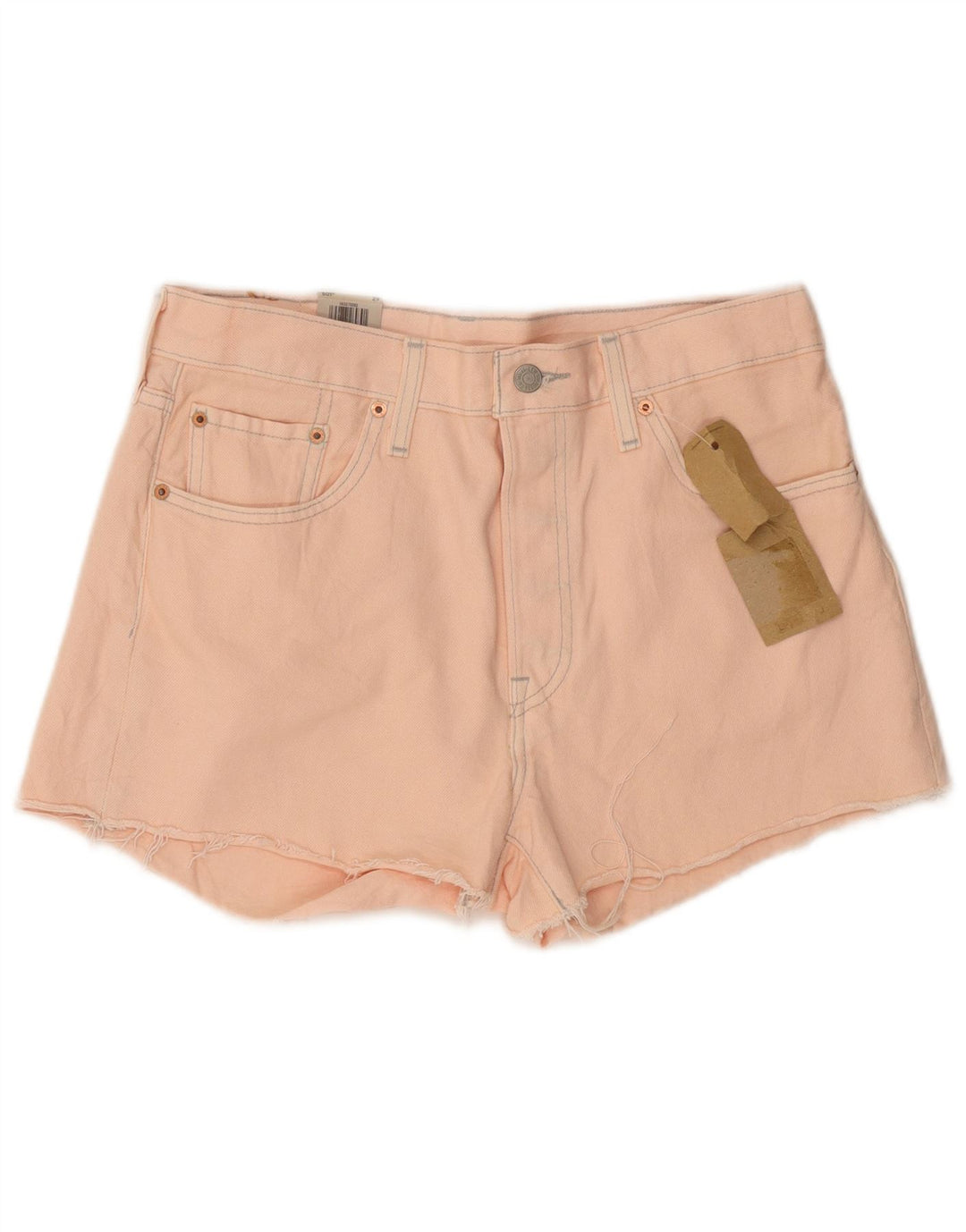 Shorts jeans feminino 501 da LEVI'S W29 algodão rosa médio