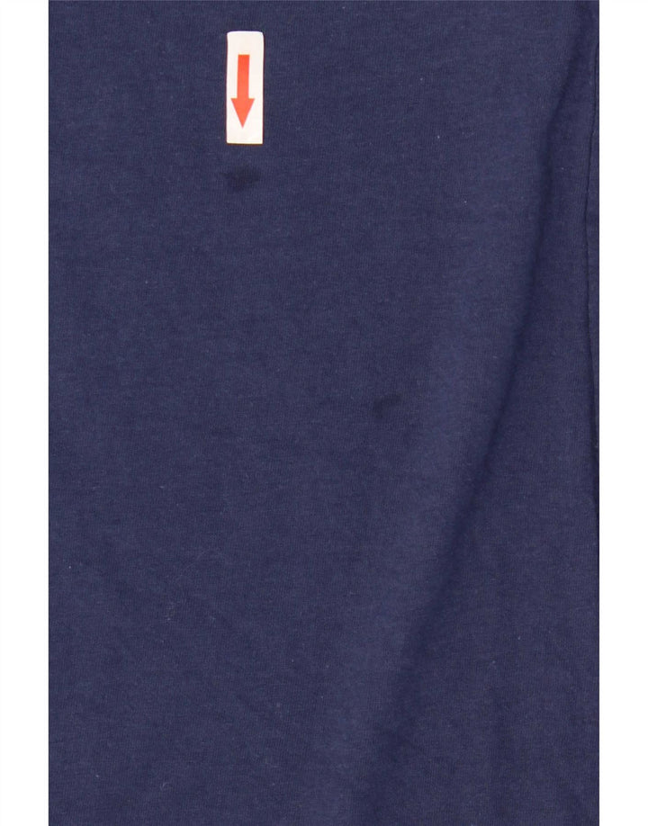 Camiseta Nike masculina gráfica Top médio algodão azul marinho
