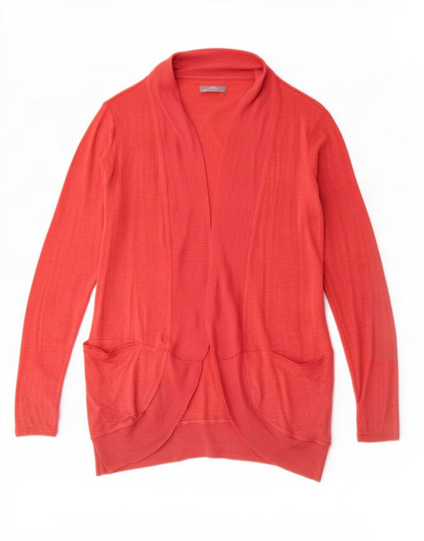 Suéter cardigã aberto feminino Zara Reino Unido 10 viscose rosa pequena