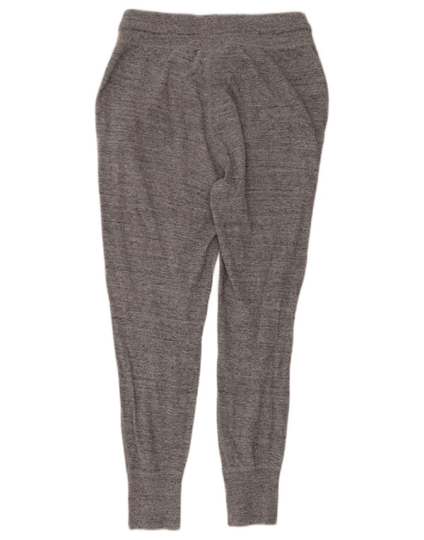 Nike Womens Crop Tracksuit Calças Joggers UK 6 XS Cinza Flecked Cotton