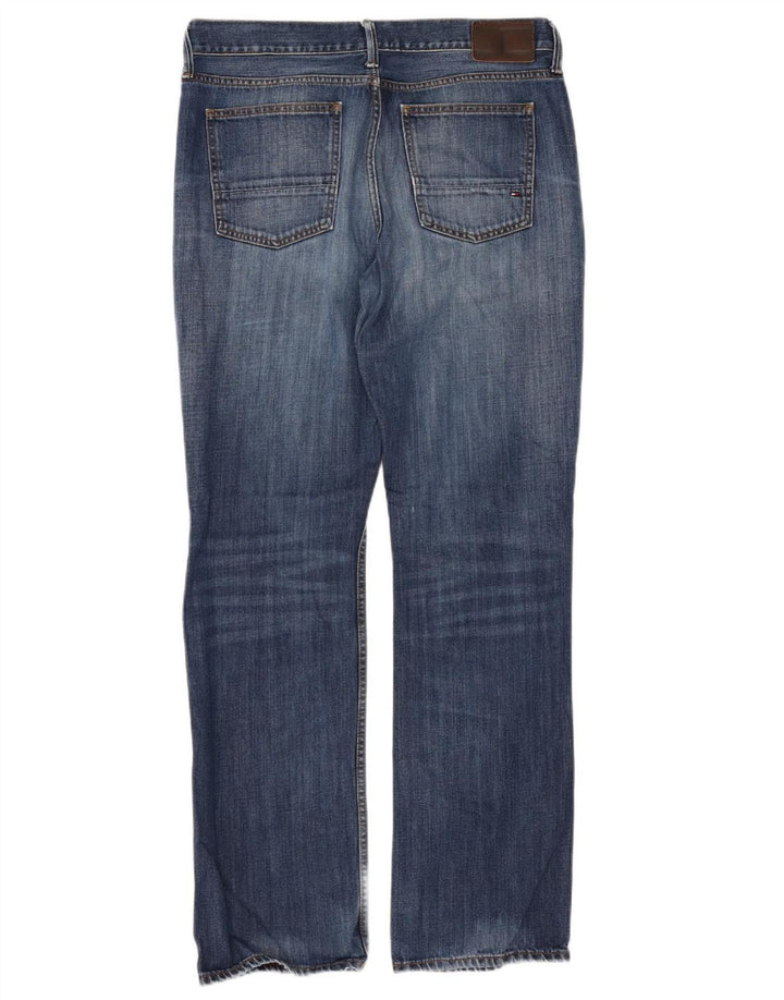 Tommy Hilfiger Masculino Regular Straight Jeans W36 L34 Azul Algodão