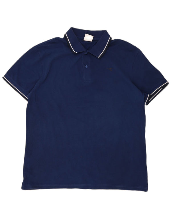 Camisa polo masculina Diadora 2XL algodão azul marinho