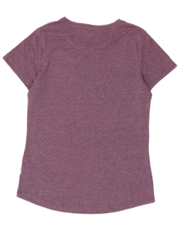 Puma Camiseta Feminina Graphic Top UK 12 Médio Roxo Poliéster
