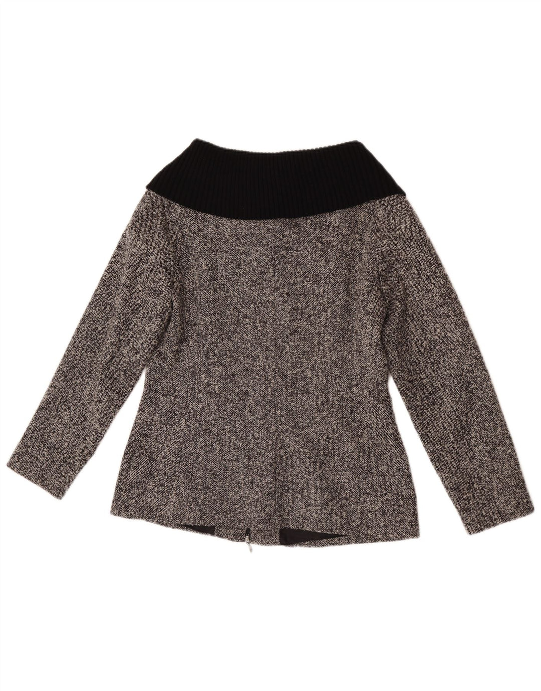 Jaqueta blazer feminina Luisa Spagnoli IT 46 grande lã manchada cinza