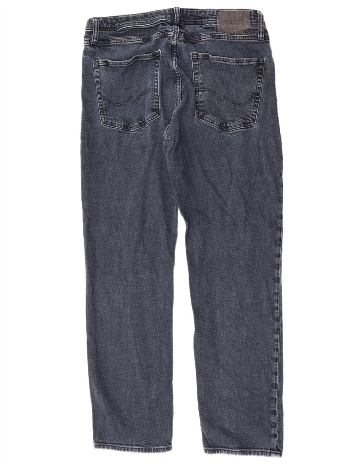 Jack & Jones Mens Clark Regular Straight Jeans W34 L29 Azul Algodão