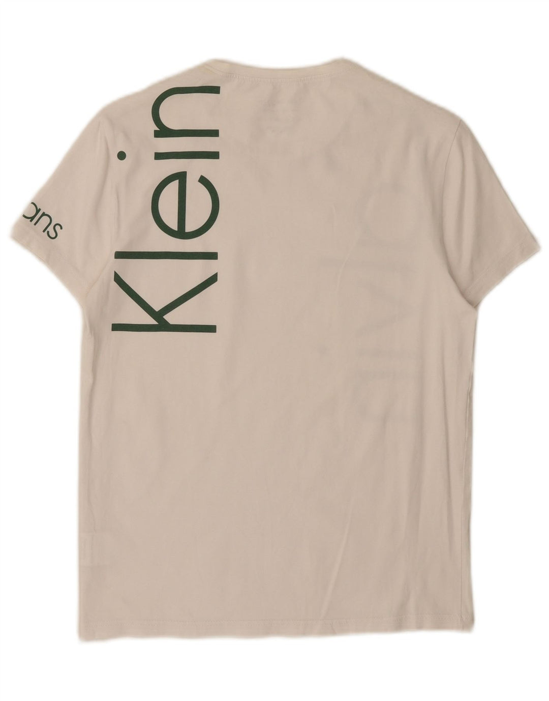 Camiseta feminina CALVIN KLEIN JEANS com estampa gráfica Reino Unido 12 algodão branco médio