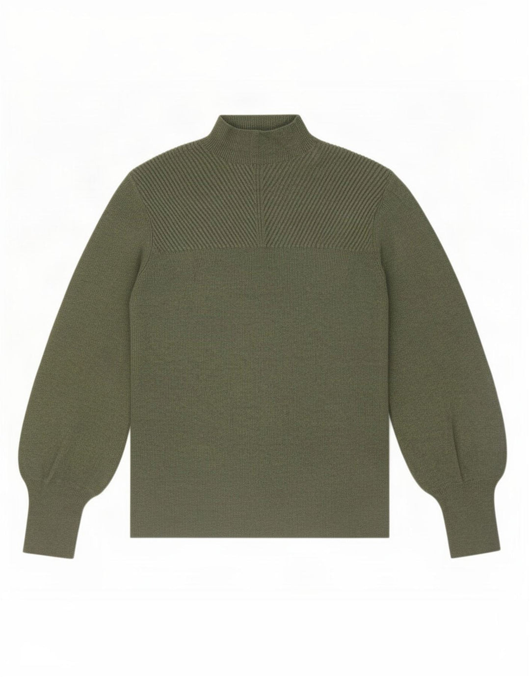 Suéter feminino Marks & Spencer com gola tartaruga Reino Unido 14 verde médio