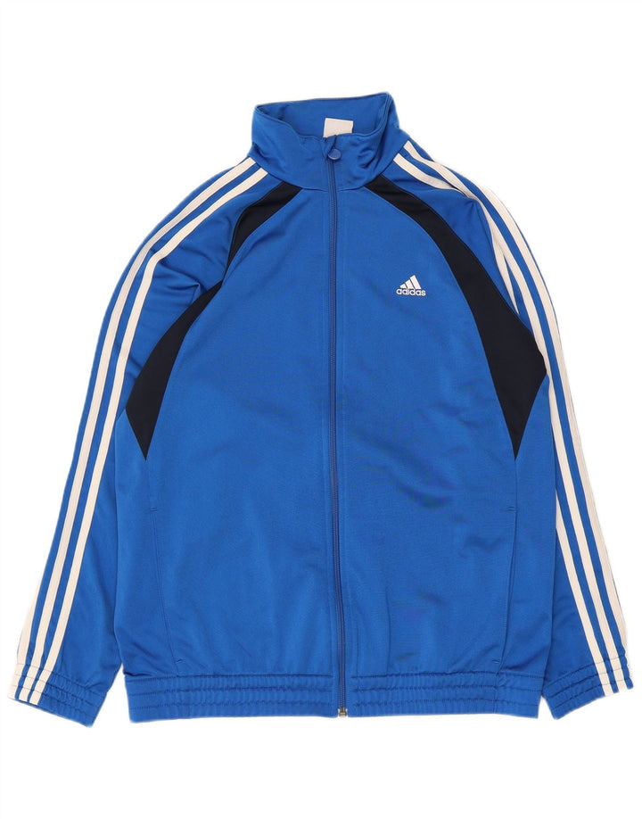 Jaqueta Adidas Meninos Treino Top 15-16 Anos Azul Colorblock Poliéster