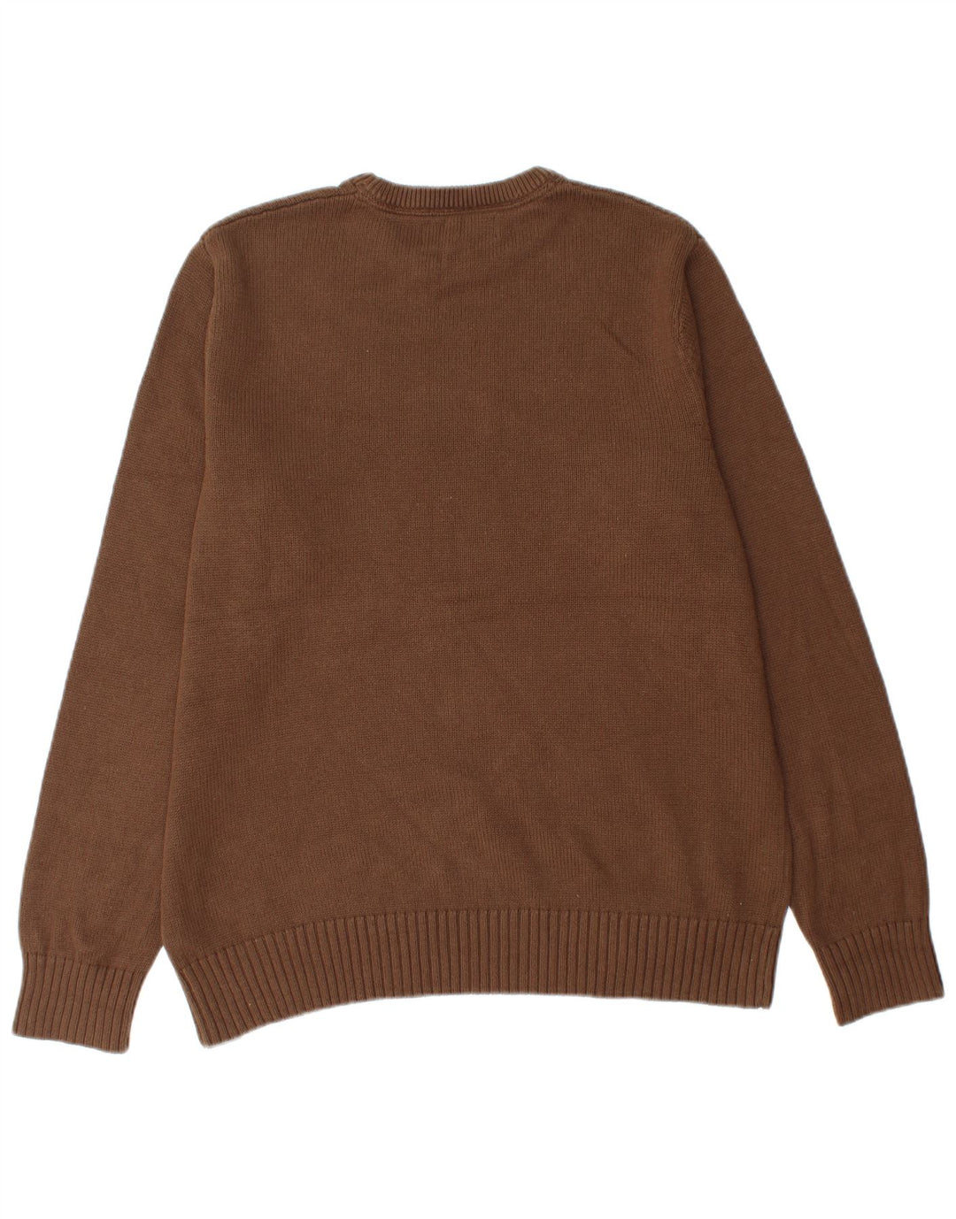 Suéter masculino Eddie Bauer com gola redonda, grande algodão marrom