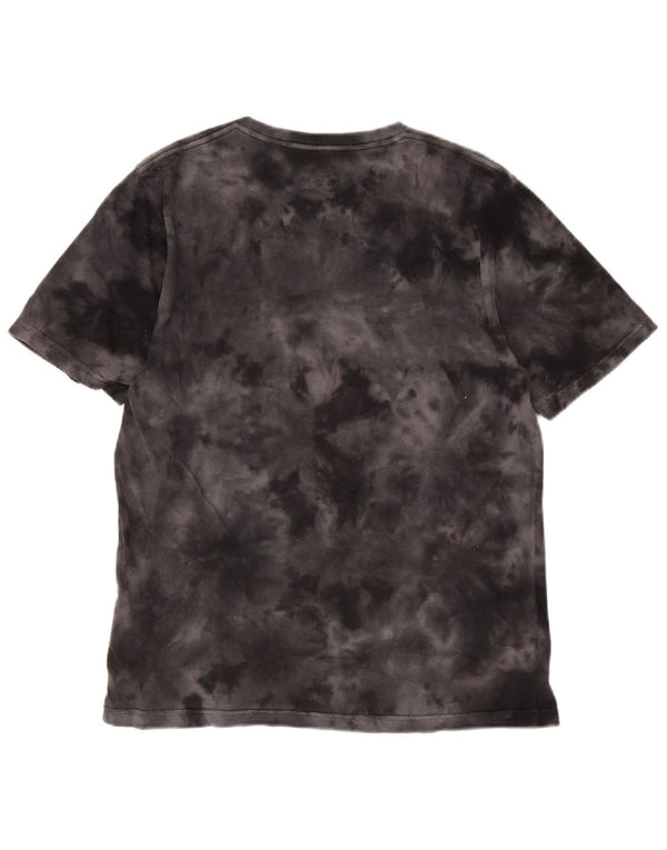 Camiseta gráfica masculina Hurley Top médio preto tie-dye algodão