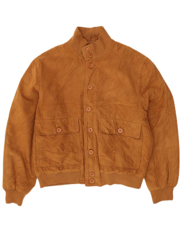 Jaqueta bomber masculina BRUGI UK 42 XL poliéster marrom