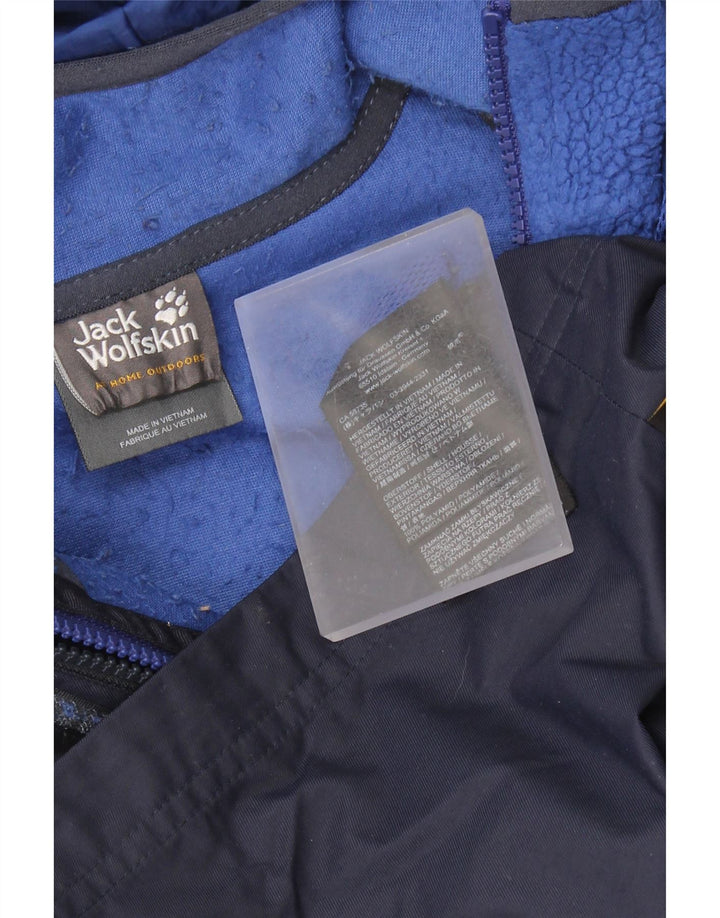 Casaco corta-vento com capuz JACK WOLFSKIN para meninos 15-16 anos azul marinho poliamida