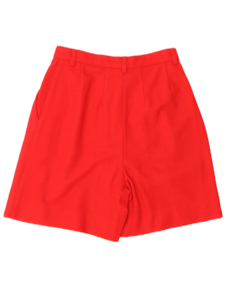 Shorts feminino casual de cintura alta da BENETTON IT 40 pequeno W24 lã vermelha