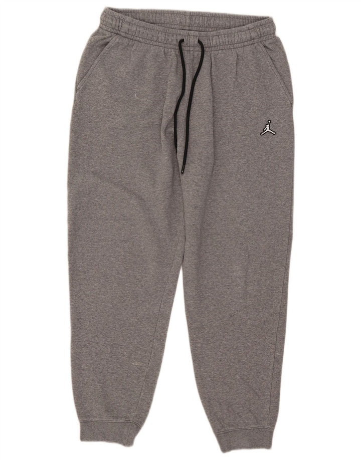 Calça de treino masculina Jordan Joggers grande algodão cinza