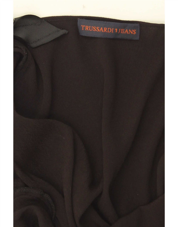 Trussardi Top feminino sem ombros IT 48 XL Viscose preta
