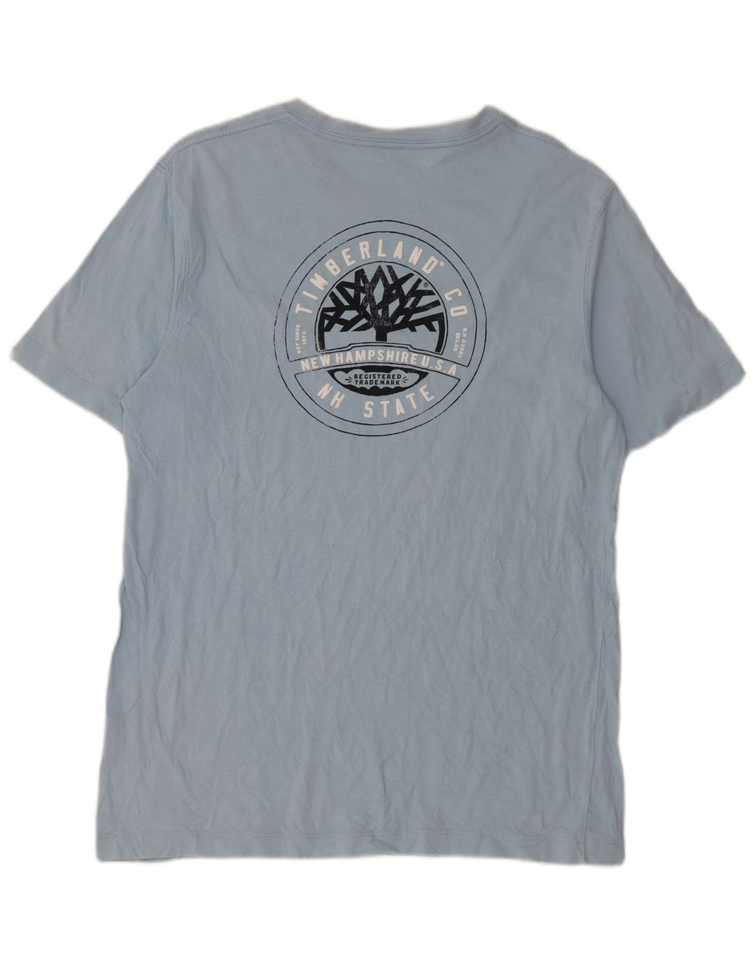 Camiseta masculina gráfica TIMBERLAND algodão azul médio