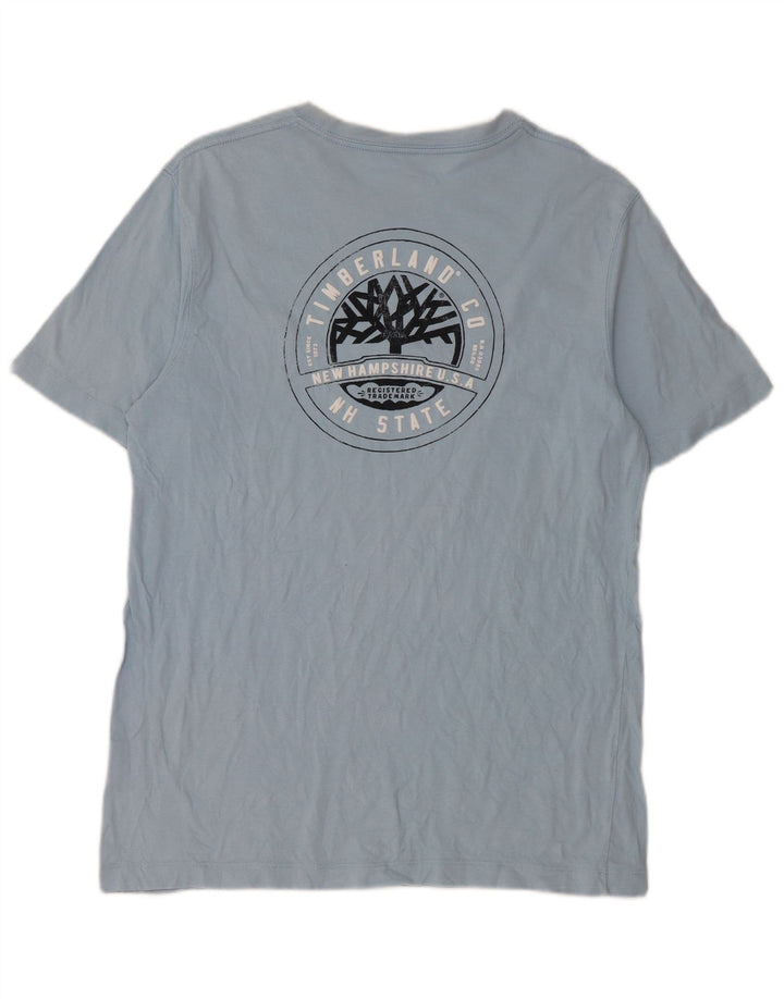 Camiseta masculina gráfica TIMBERLAND algodão azul médio