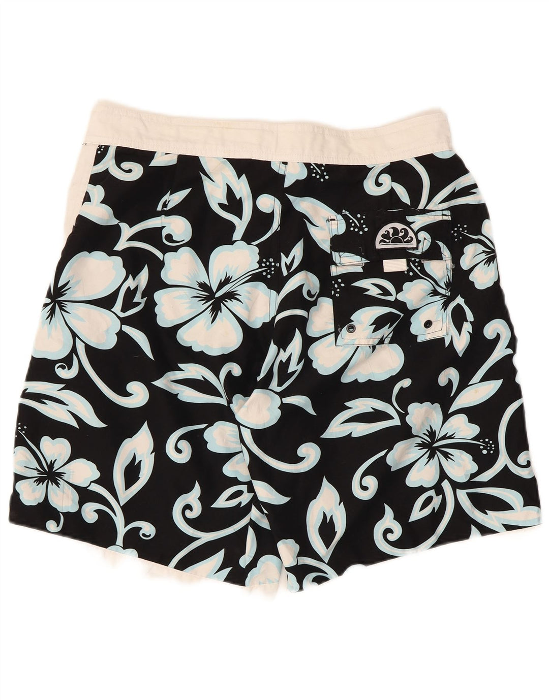 Shorts de natação masculino Sundek IT 50 grande poliéster floral preto