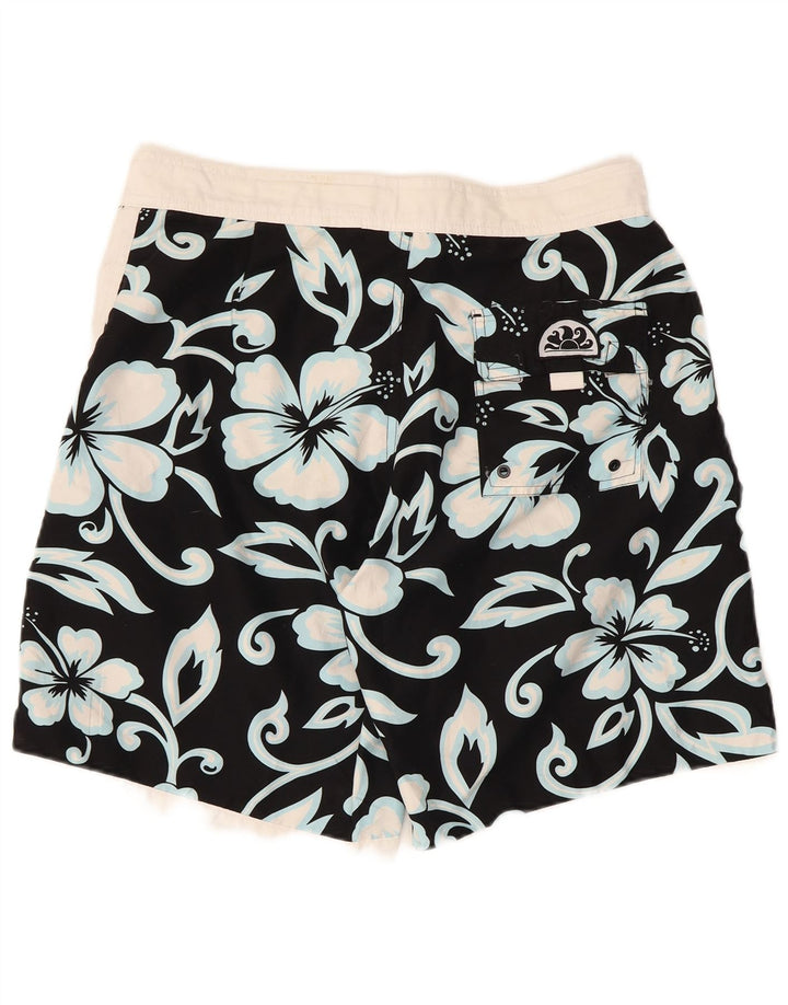 Shorts de natação masculino Sundek IT 50 grande poliéster floral preto