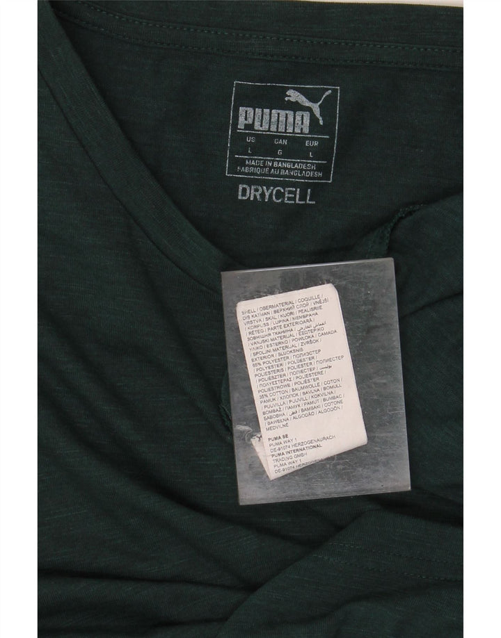 Camiseta masculina PUMA grande algodão verde