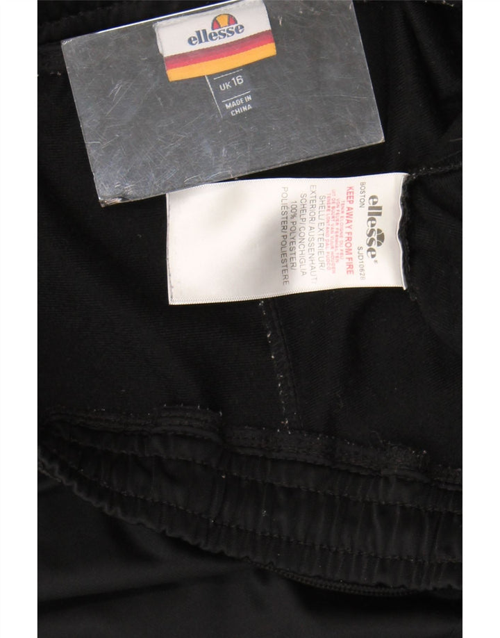 Shorts esportivos femininos Ellesse UK 16 grande poliéster preto