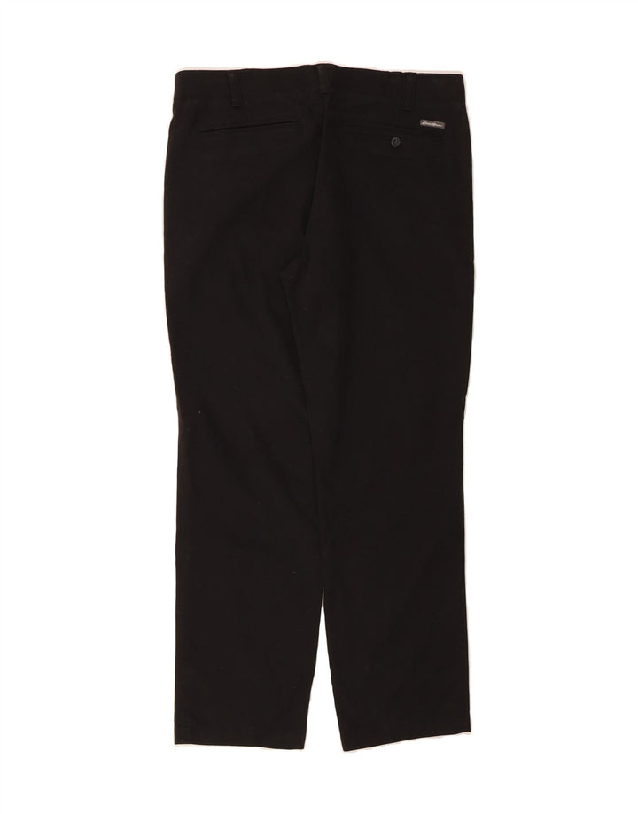 EDDIE BAUER Mens Straight Chino Trousers W36 L32 Black Cotton Vintage Eddie Bauer and Second-Hand Eddie Bauer from Messina Hembry 