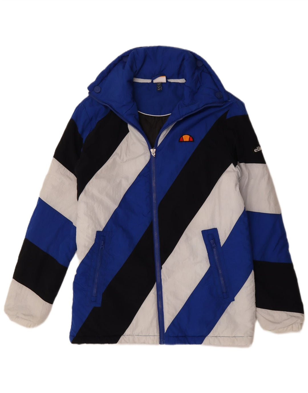 Jaqueta corta-vento masculina Ellesse UK 36 poliamida colorblock azul pequena