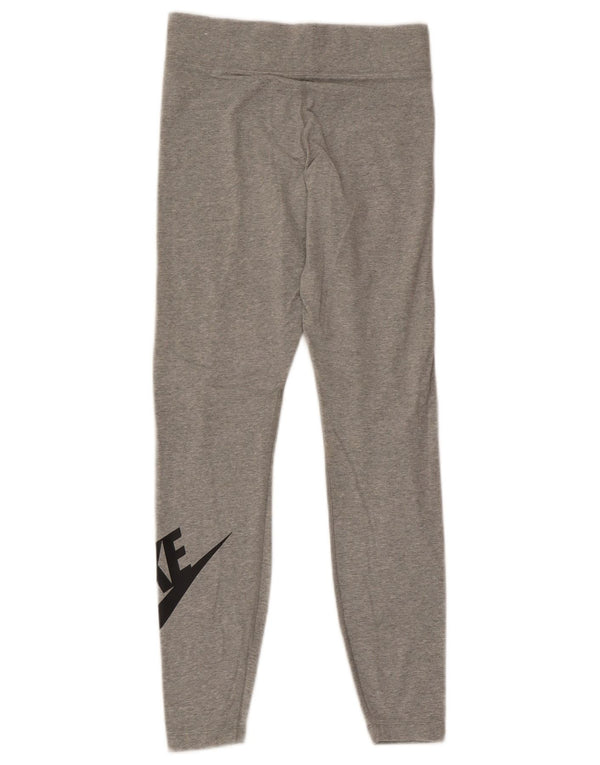 Leggings Nike Femininas Graphic UK 8 Pequenas Cinza Algodão