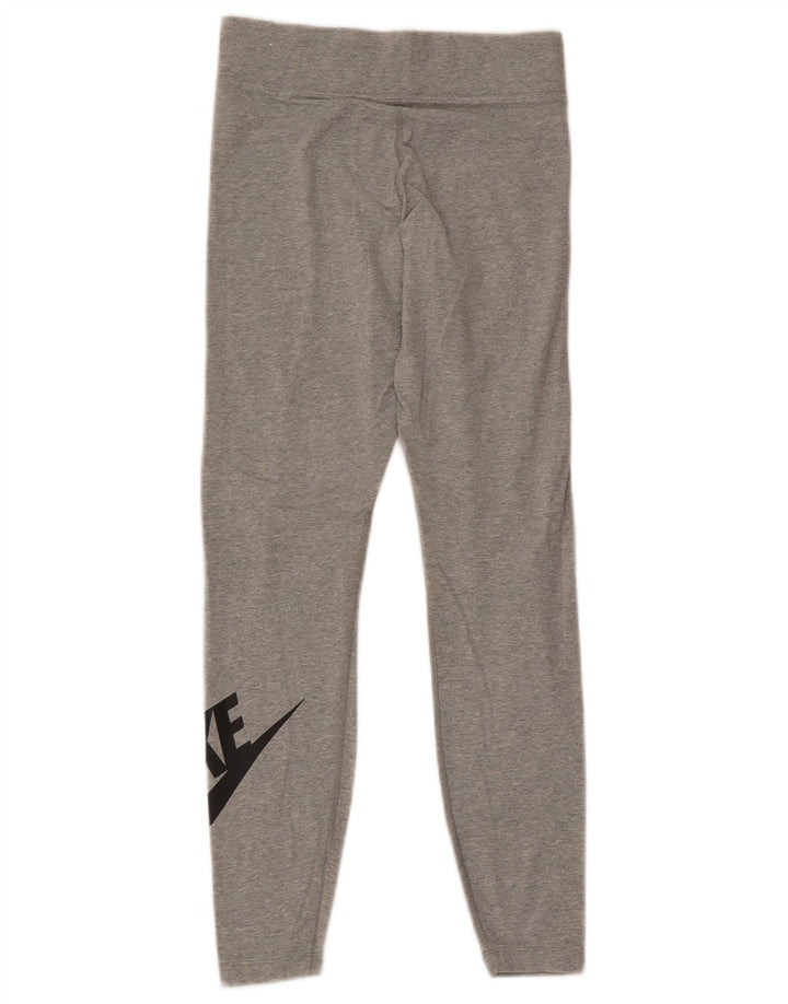Leggings Nike Femininas Graphic UK 8 Pequenas Cinza Algodão