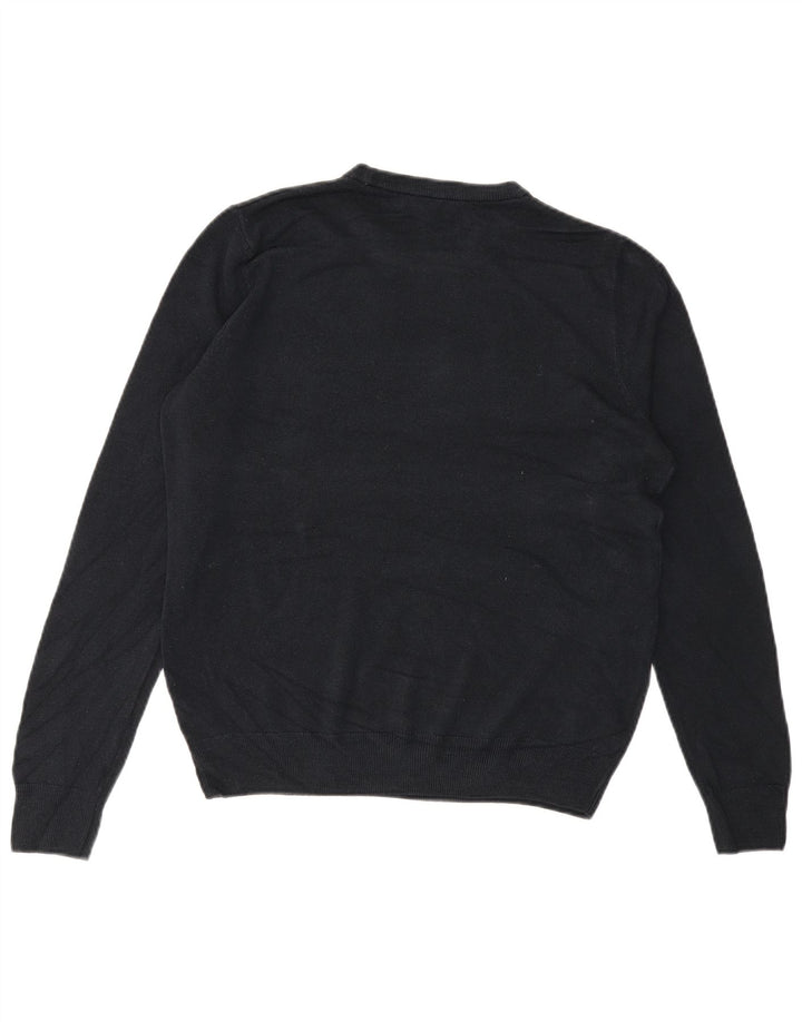 Suéter masculino MARKS & SPENCER com gola redonda e acrílico azul marinho médio