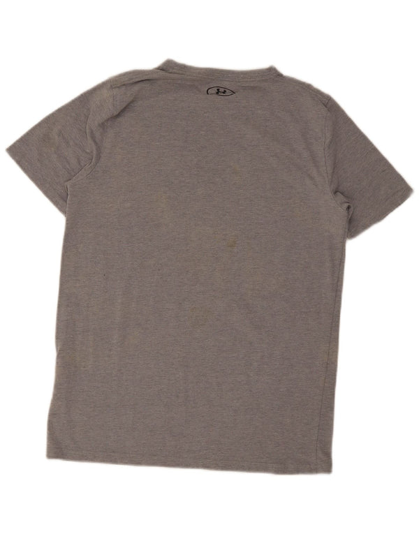 Under Armour Boys Regular T-Shirt Top 13-14 Years XL Grey Cotton