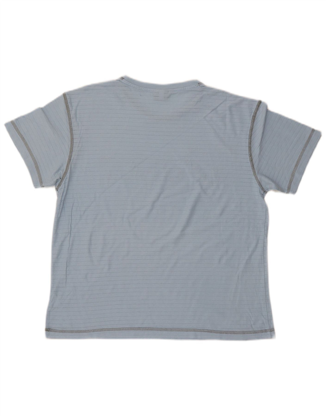 Camiseta feminina ASICS com estampa gráfica UK 14 algodão listrado azul médio