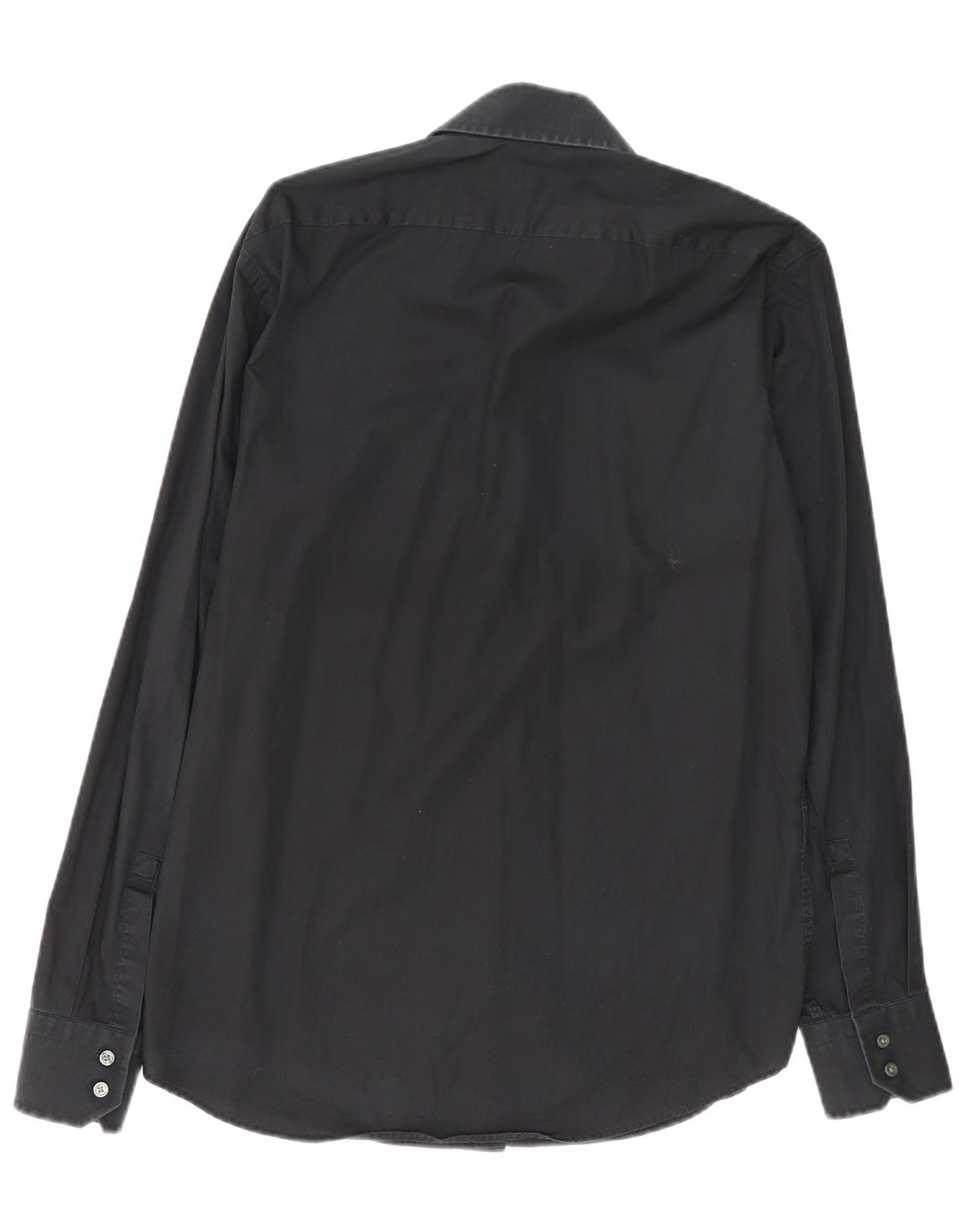 Camisa masculina de ajuste regular Hugo Boss tamanho 39 15 1/2 preto médio